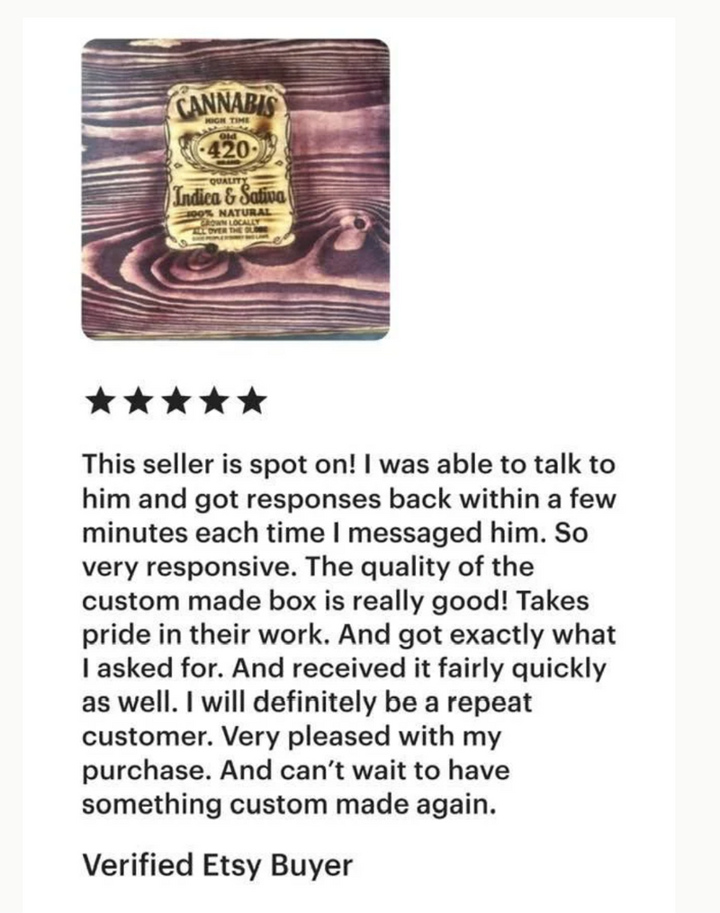 Etsy Buyer review screenshot