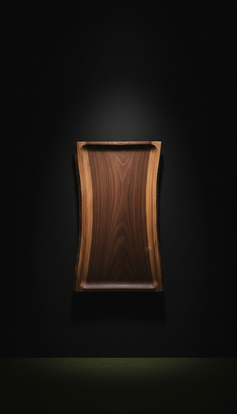 Walnut live-edge serving tray